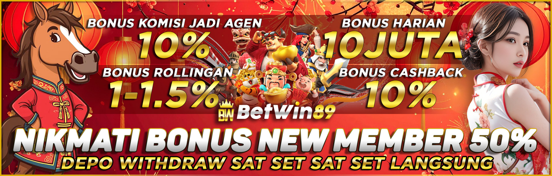 BONUS NEW MEMBER 50%